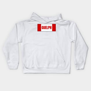 Guelph City in Canadian Flag Colors Kids Hoodie
